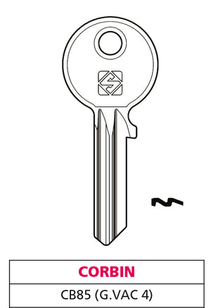 Silca CHIAVE OTTONE CB85 (G. VAC 4) CORBIN 20.00 pz