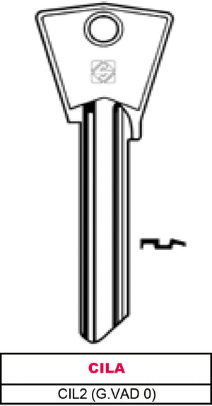 Silca CHIAVE OTTONE CIL2 (G. VAD 0) CILA 10.00 pz