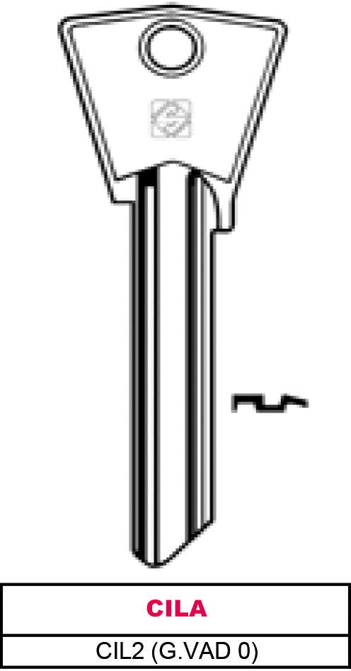 Silca CHIAVE OTTONE CIL2 (G. VAD 0) CILA 10.00 pz