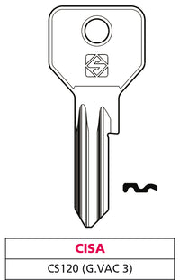 Silca CHIAVE OTTONE CS120 (G. VAC 3) CISA 10.00 pz