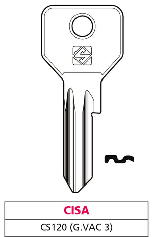 Silca CHIAVE OTTONE CS120 (G. VAC 3) CISA 10.00 pz