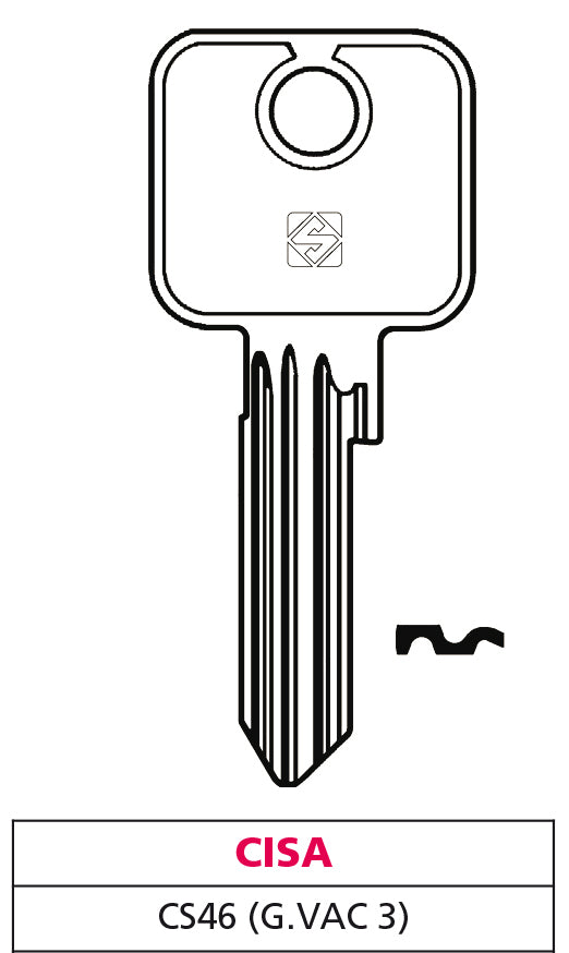 Silca CHIAVE OTTONE CS46 (G. VAC 3) CISA 10.00 pz