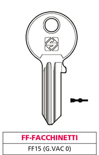 Silca CHIAVE OTTONE FF15 (G. VAC 0) FF-FACCHINETTI 20.00 pz