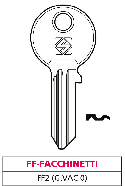 Silca CHIAVE OTTONE FF2 (G. VAC 0) FF-FACCHINETTI 20.00 pz