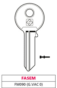 Silca CHIAVE OTTONE FM090 (G. VAC 0) FASEM 20.00 pz