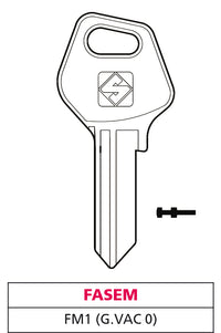 Silca CHIAVE OTTONE FM1 (G. VAC 0) FASEM 20.00 pz