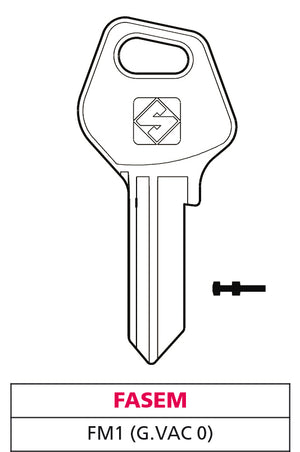 Silca CHIAVE OTTONE FM1 (G. VAC 0) FASEM 20.00 pz