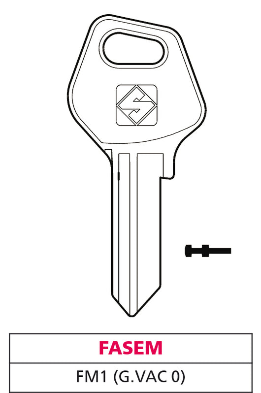 Silca CHIAVE OTTONE FM1 (G. VAC 0) FASEM 20.00 pz