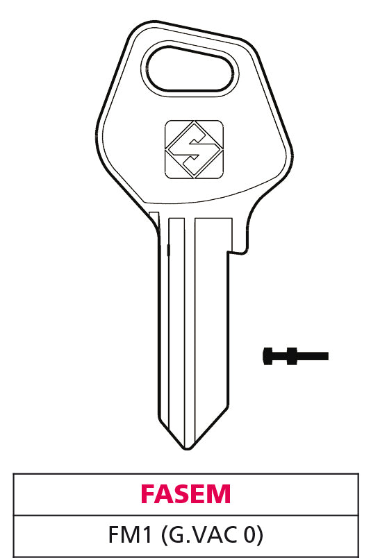 Silca CHIAVE OTTONE FM1 (G. VAC 0) FASEM 20.00 pz