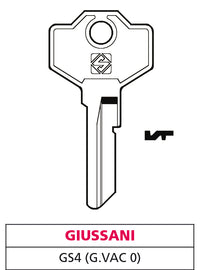 Silca CHIAVE OTTONE GS4 (G. VAC 0) GIUSSANI 20.00 pz