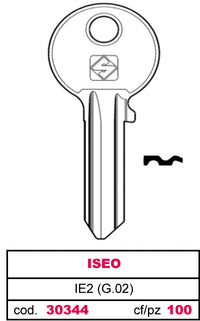 Silca CHIAVE OTTONE IE2 (G.VAC 0) ISEO 20.00 pz
