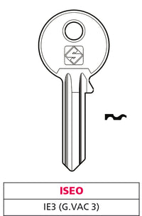 Silca CHIAVE OTTONE IE3 (G. VAC 3) ISEO 20.00 pz