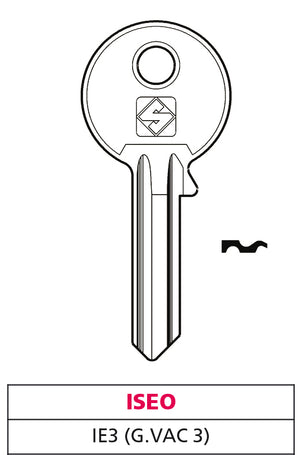 Silca CHIAVE OTTONE IE3 (G. VAC 3) ISEO 20.00 pz
