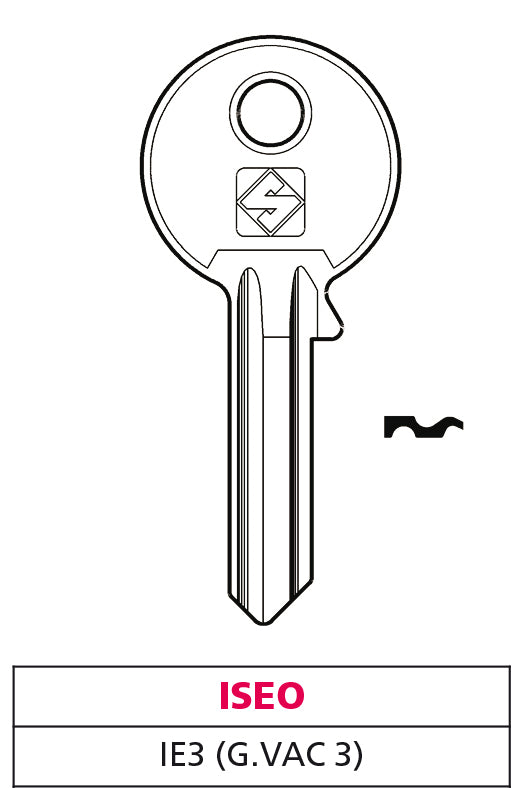 Silca CHIAVE OTTONE IE3 (G. VAC 3) ISEO 20.00 pz