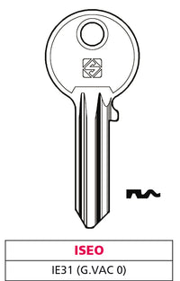Silca CHIAVE OTTONE IE31 (G. VAC 2) ISEO 20.00 pz