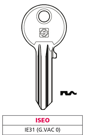 Silca CHIAVE OTTONE IE31 (G. VAC 2) ISEO 20.00 pz