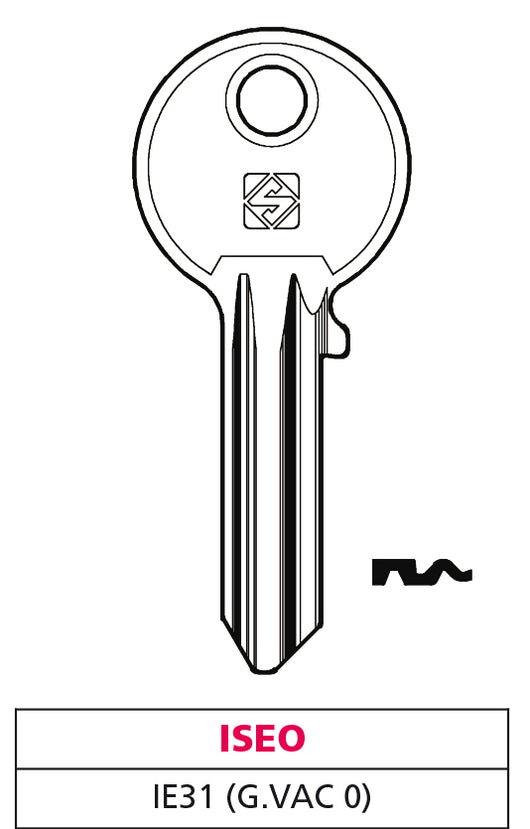 Silca CHIAVE OTTONE IE31 (G. VAC 2) ISEO 20.00 pz