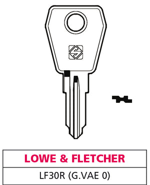 Silca CHIAVE OTTONE LF30R (G. VAE 0) LOWE & FLETCHER 10.00 pz