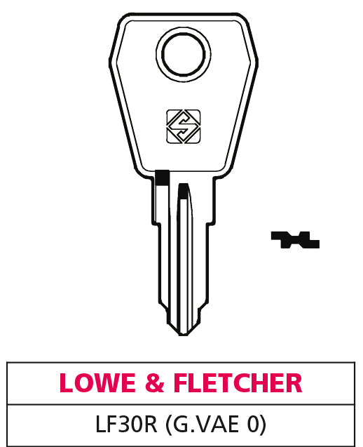 Silca CHIAVE OTTONE LF30R (G. VAE 0) LOWE & FLETCHER 10.00 pz