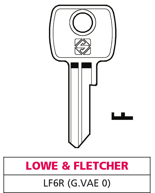Silca CHIAVE OTTONE LF6R (G. VAE 0) LOWE & FLETCHER 10.00 pz
