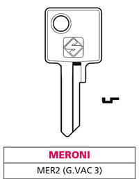 Silca CHIAVE OTTONE MER2 (G. VAC 3) MERONI 20.00 pz