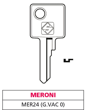 Silca CHIAVE OTTONE MER24 (G. VAC 0) MERONI 20.00 pz