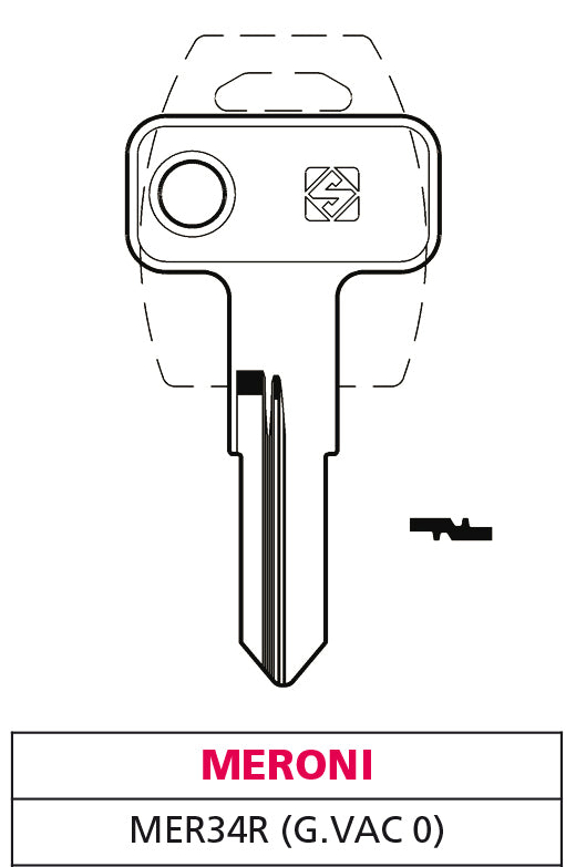 Silca CHIAVE OTTONE MER34R (G. VAC 0) MERONI 10.00 pz