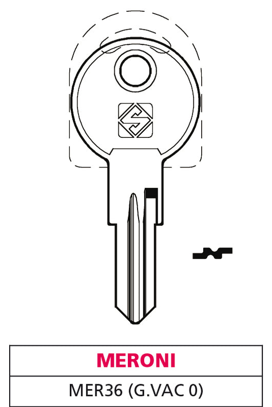 Silca CHIAVE OTTONE MER36 (G. VAC 0) MERONI 20.00 pz