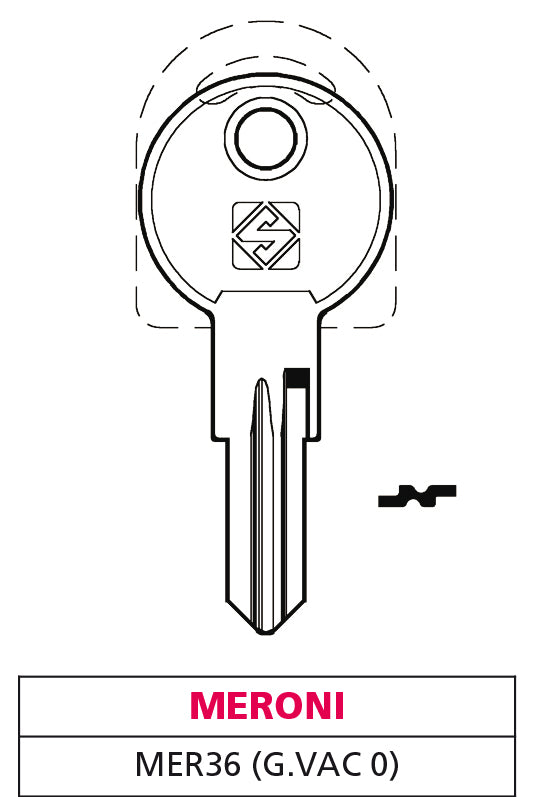 Silca CHIAVE OTTONE MER36 (G. VAC 0) MERONI 20.00 pz