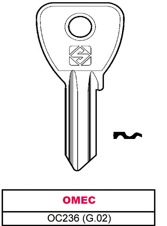 Silca CHIAVE OTTONE OC236 (G.VAC 0) OMEC 20.00 pz