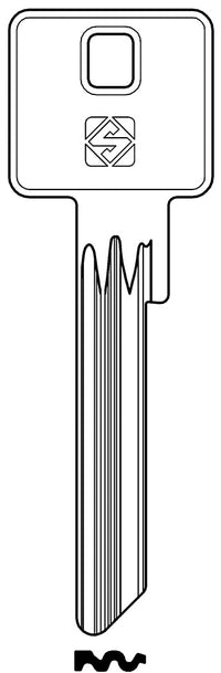 Silca CHIAVE OTTONE PT8 (G. VAD 1) POTENT 20.00 pz