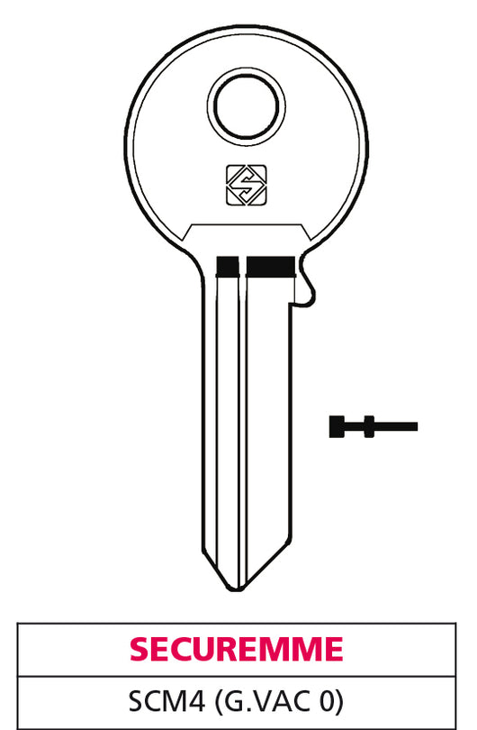 Silca CHIAVE OTTONE SCM4 (G. VAC 0) SECUREMME 20.00 pz