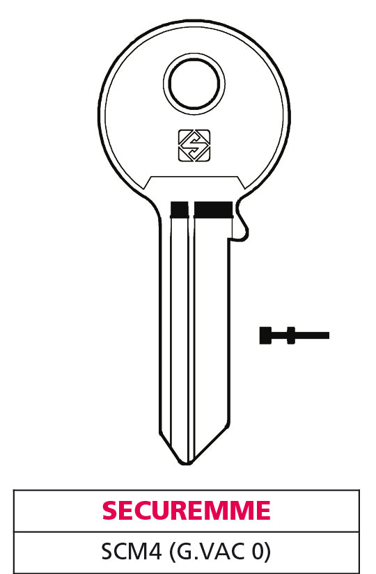 Silca CHIAVE OTTONE SCM4 (G. VAC 0) SECUREMME 20.00 pz