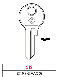 Silca CHIAVE OTTONE SS10 (G. VAC 0) SIS 20.00 pz