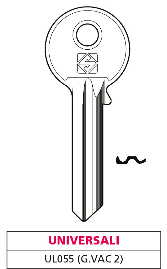 Silca CHIAVE OTTONE UL055 (G. VAC 2) UNIVERSALE 20.00 pz