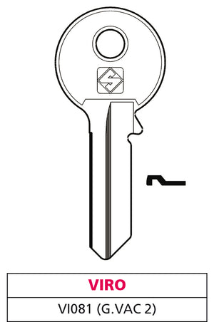 Silca CHIAVE OTTONE VI081 (G. VAC 2) VIRO 10.00 pz