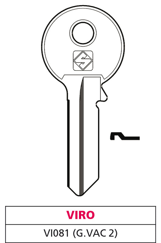 Silca CHIAVE OTTONE VI081 (G. VAC 2) VIRO 10.00 pz