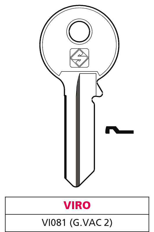 Silca CHIAVE OTTONE VI081 (G. VAC 2) VIRO 10.00 pz