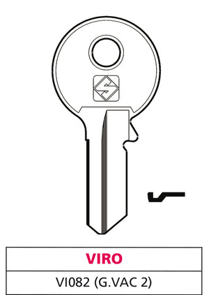 Silca CHIAVE OTTONE VI082 (G. VAC 2) VIRO 20.00 pz