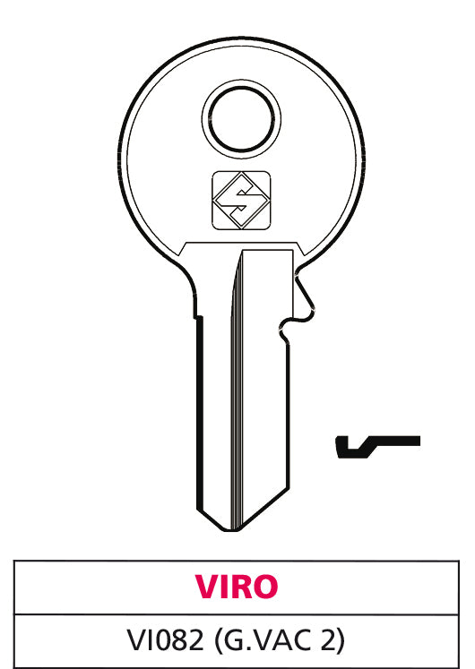 Silca CHIAVE OTTONE VI082 (G. VAC 2) VIRO 20.00 pz
