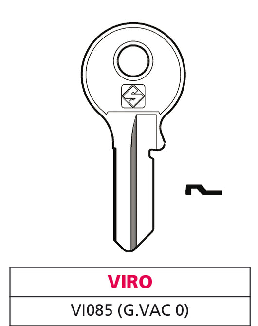 Silca CHIAVE OTTONE VI085 (G. VAC 0) VIRO 20.00 pz