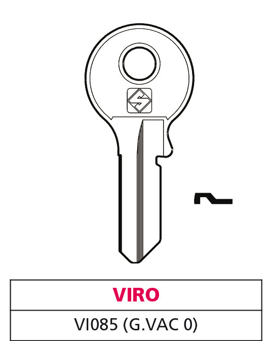 Silca CHIAVE OTTONE VI085 (G. VAC 0) VIRO 20.00 pz