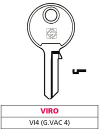 Silca CHIAVE OTTONE VI4 (G. VAC 0) VIRO 20.00 pz