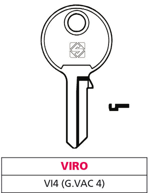 Silca CHIAVE OTTONE VI4 (G. VAC 0) VIRO 20.00 pz