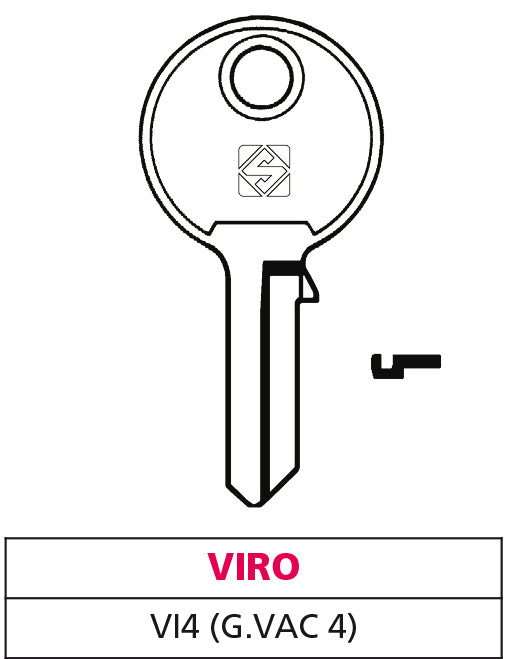 Silca CHIAVE OTTONE VI4 (G. VAC 0) VIRO 20.00 pz