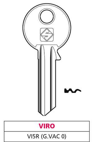 Silca CHIAVE OTTONE VI5R (G. VAC 0) VIRO 20.00 pz