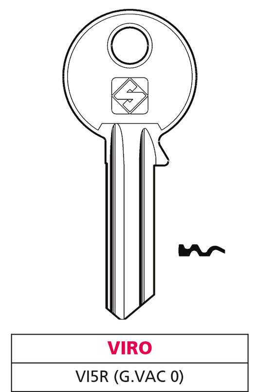 Silca CHIAVE OTTONE VI5R (G. VAC 0) VIRO 20.00 pz