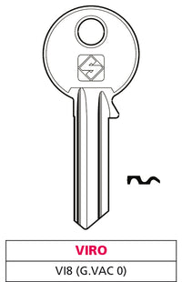 Silca CHIAVE OTTONE VI8 (G. VAC 0) VIRO 20.00 pz