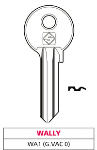 Silca CHIAVE OTTONE WA1 (G. VAC 0) WALLY 20.00 pz