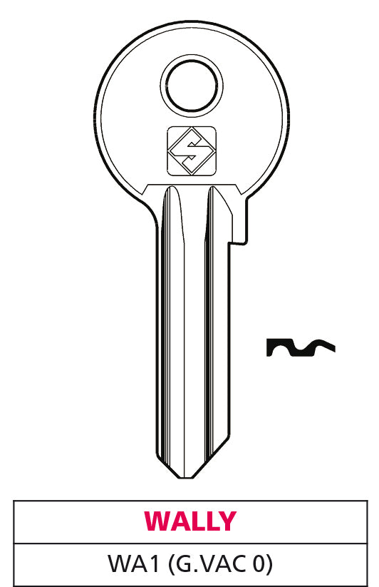 Silca CHIAVE OTTONE WA1 (G. VAC 0) WALLY 20.00 pz